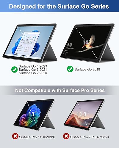 Miniatura 2 de MoKo Microsoft Surface Go Type Cover - Teclado Bluetooth inalámbrico ultradelgado ligero con cable de carga micro USB y batería recargable