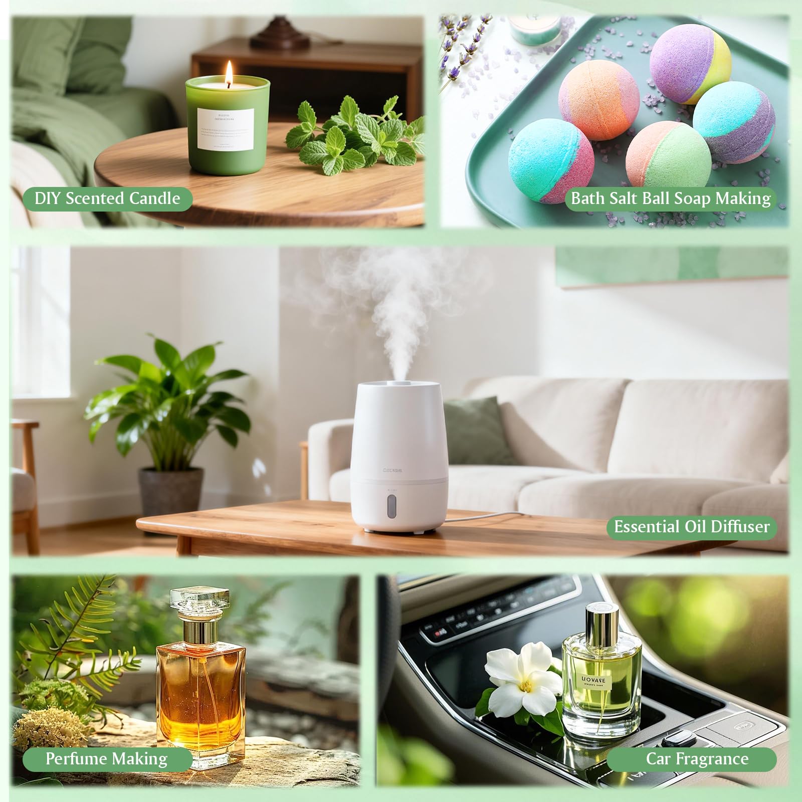 Zestaw olejków eterycznych w rolce – 6 x 10 ml, aromaterapia, naturalny pomysł na prezent dla samoopieki, dla matki i żony, prezent wellness dla kobiet, na Walentynki, urodziny, Boże Narodzenie, Dzień