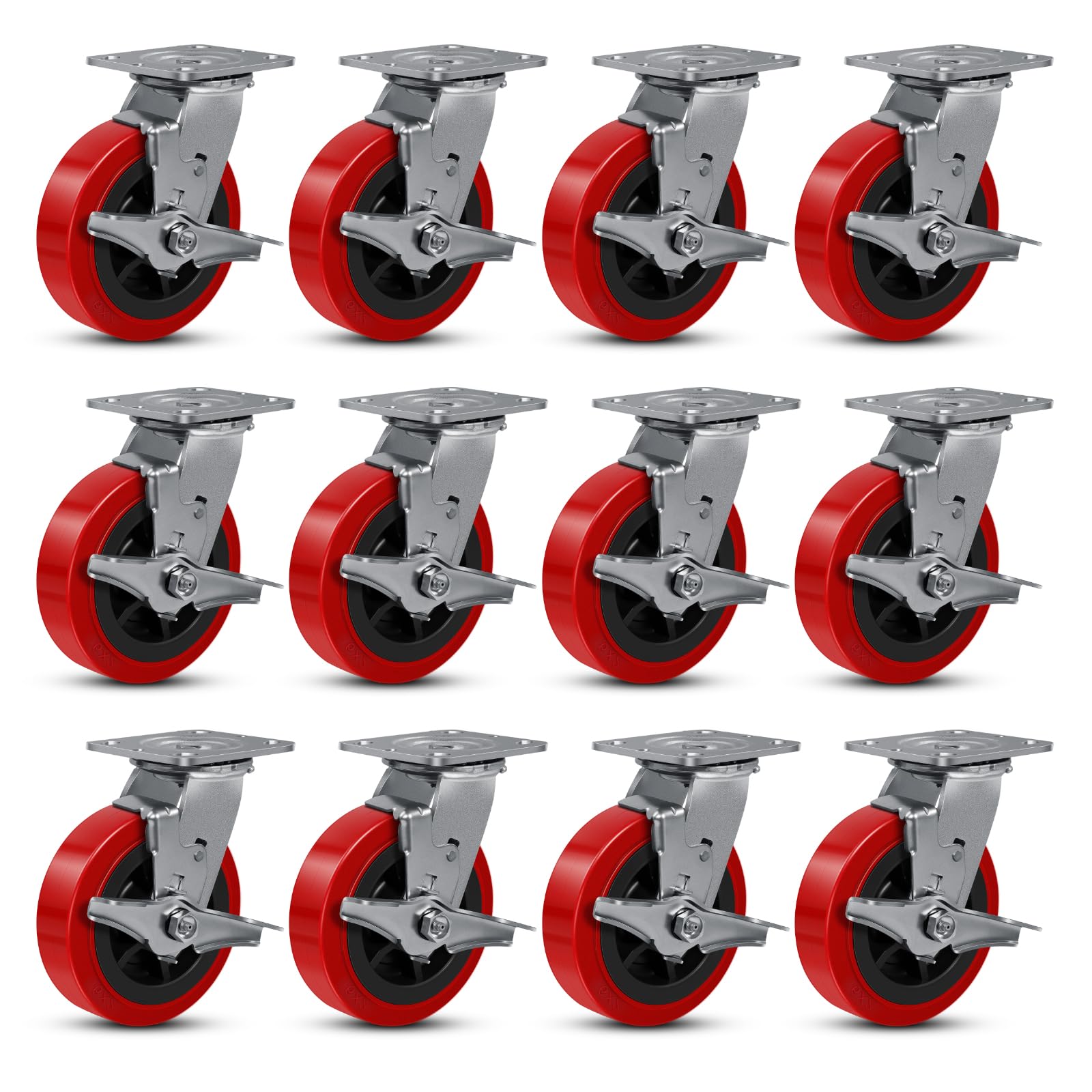 Heavy Duty Industrial Casters - 4000 lb Capacity -12 Heavy Duty Industrial Casters - 4000 lb Capacity -12