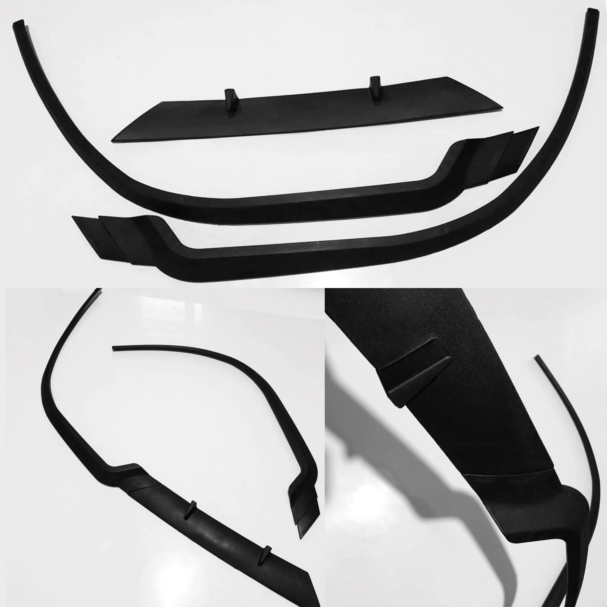 Alerón Delantero para Golf 4 R32 para Golf4 IV para Cupra R Spoiler Delantero Borde DE Parachoques Euro Spoiler Lip Kit De Carrocería Universal De 3 Piezas ﻿ ﻿ Coche AleróN Delantero(Matte Black)