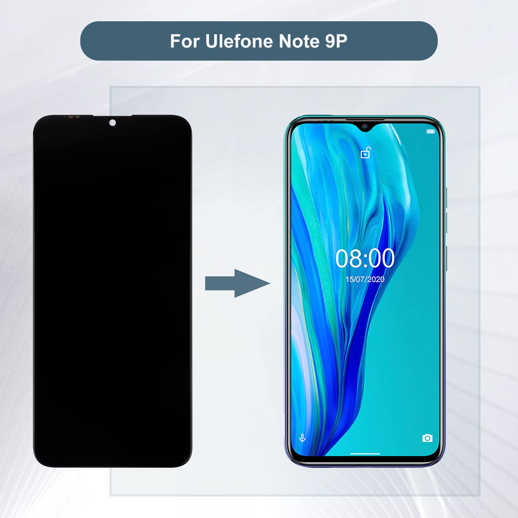 Display LCD Di Ricambio Per Ulefone Note 9P - 6.52 Pollici Con Touch Screen E Strumenti Di Installazione