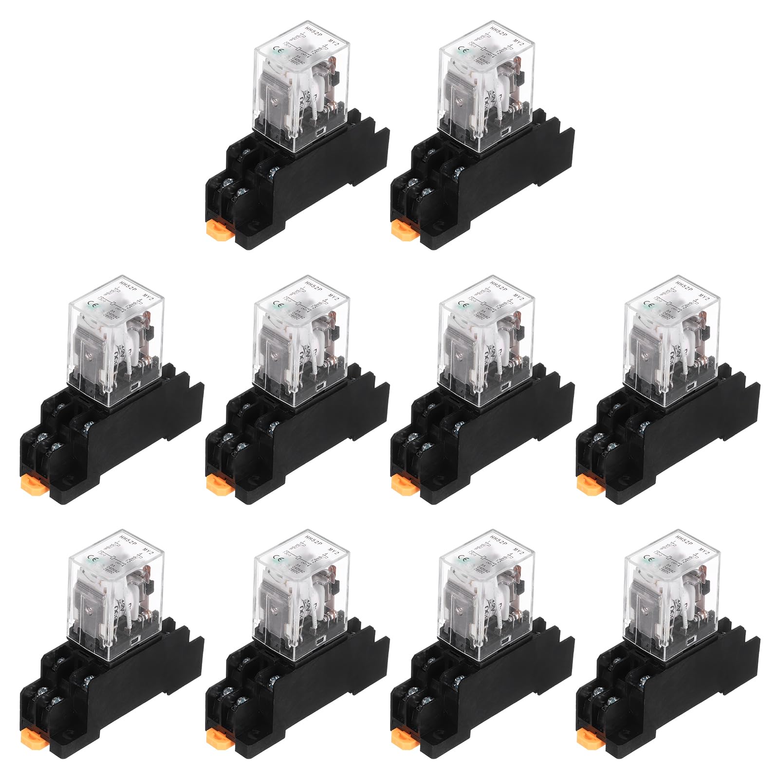 Relés electromagnéticos de 12V CC MY2NJ con base 2NO 2NC de 8 pines para control industrial 7
