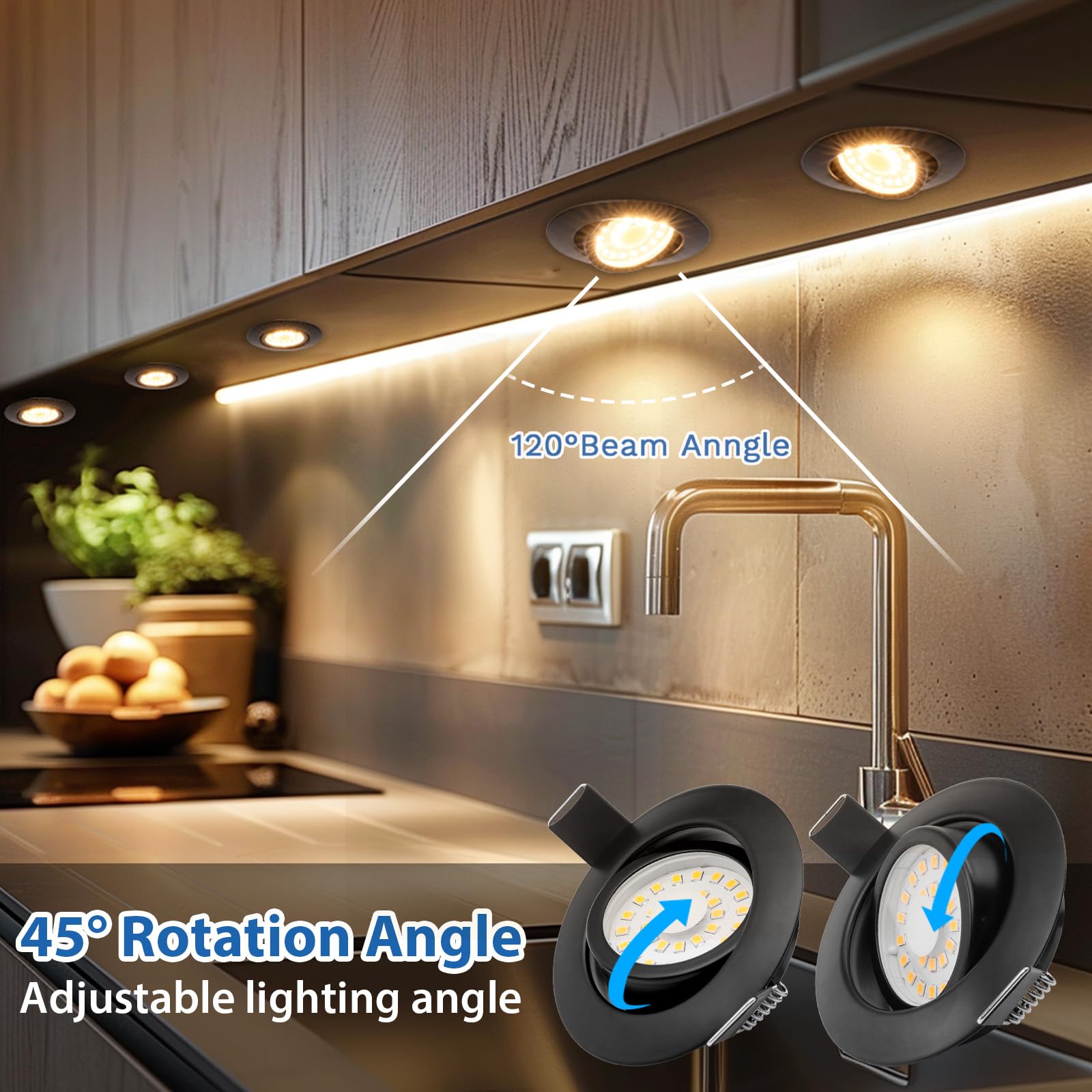 Dimbare LED Inbouwspot IP54 - Pro Slim Line - Wit 82MM - 5W 450LM