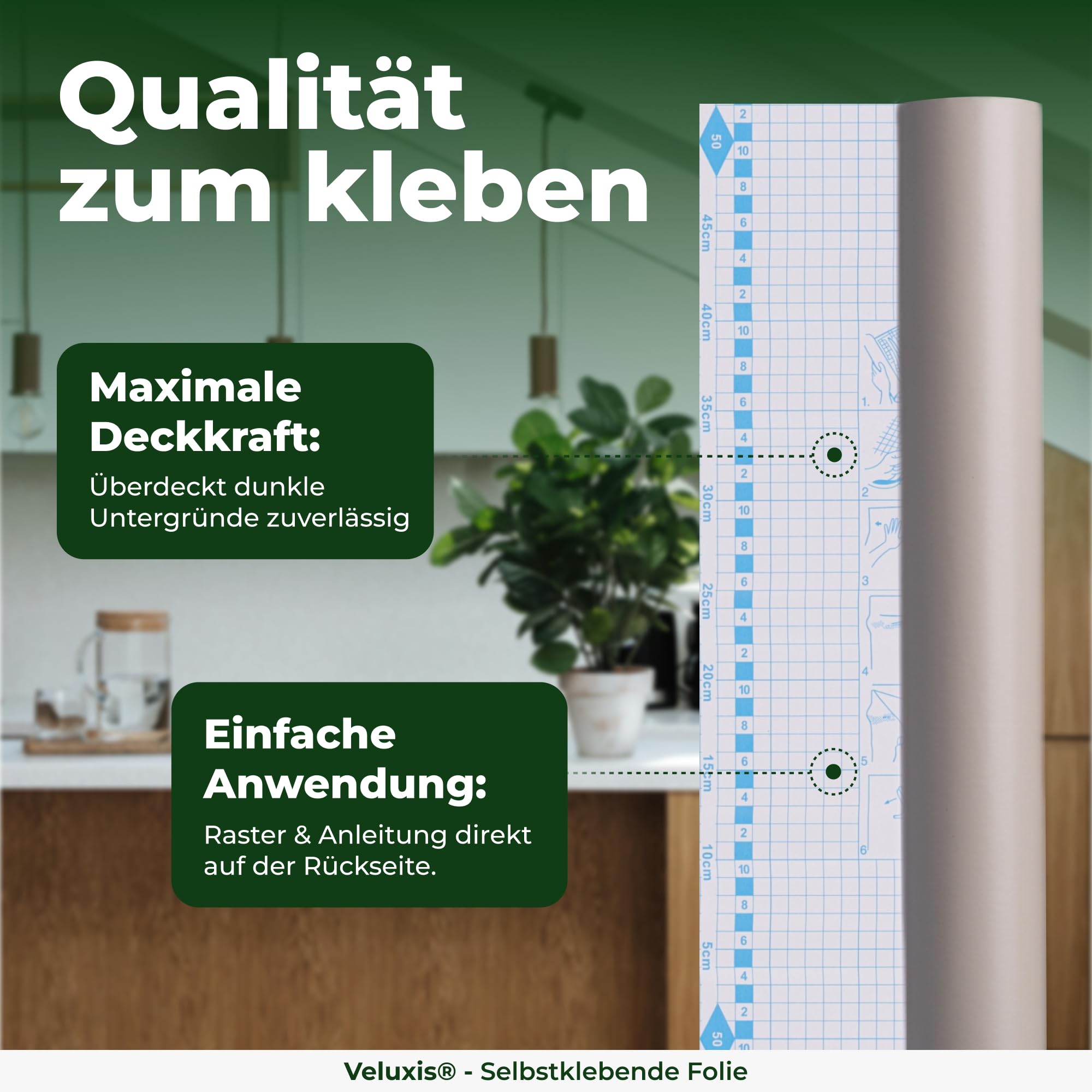 Klebefolie Klebefolie Möbel – Möbelfolie selbstklebend Taupe 6er Set, 6 x 45 x 200 cm, zuschneidbar, rückstandsfrei entfernbar