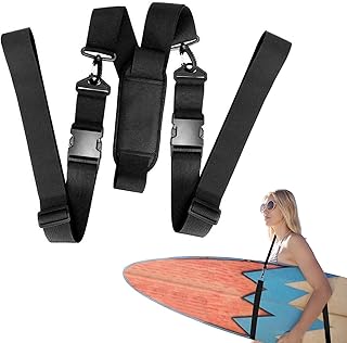 a-r 5 Pcs Surfboard Carry Strap | PaddleBoard Carry Strap - Adjustable Surfboard Canoe Kayak Carrying Accessories With Padded Shoulder Sling Surfboard Carrier For Beach Surfing