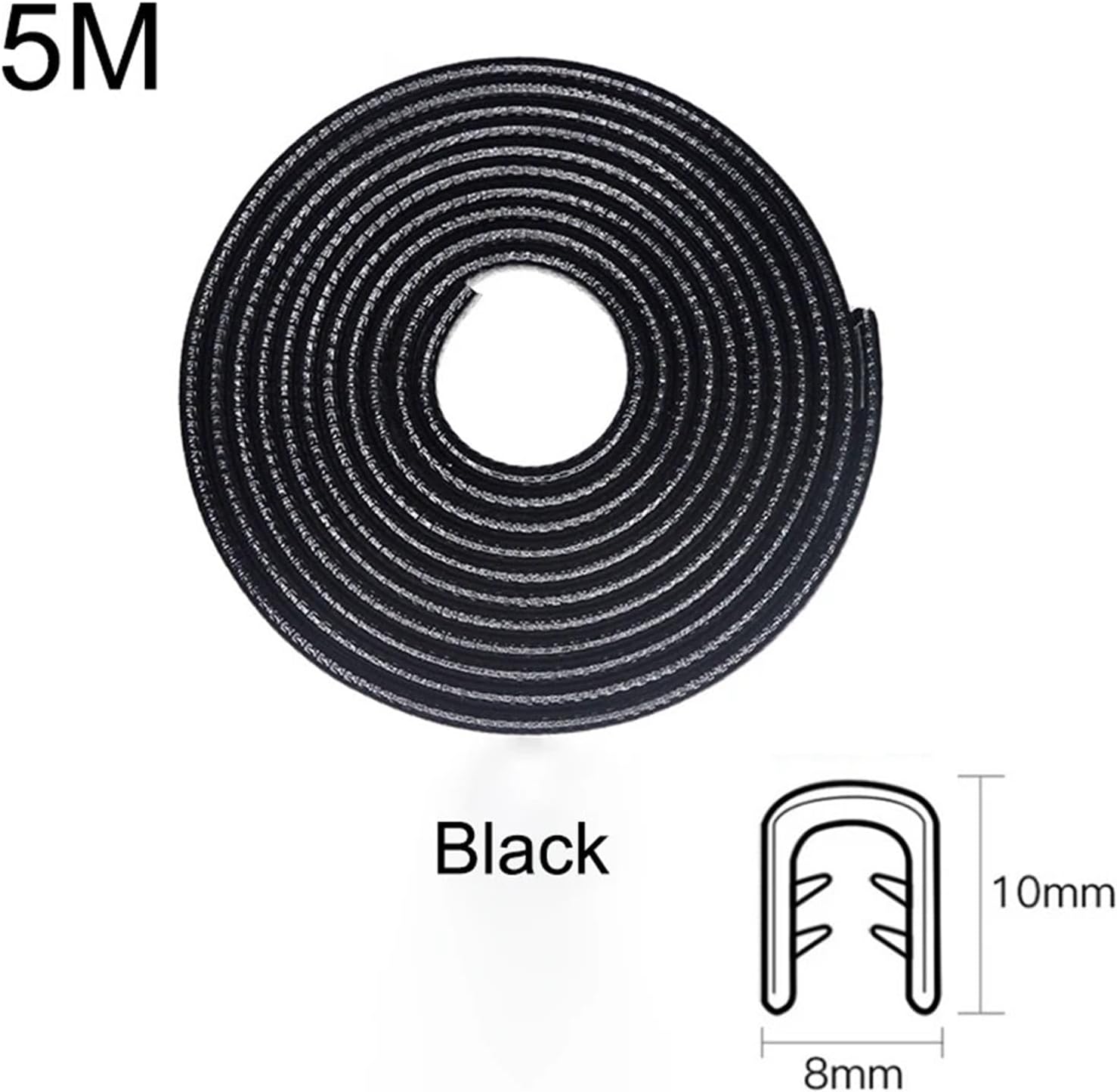 Bumper Decorative Sealing Strip 1pcs(Black 5M)