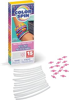 ColorSpin Bracelet Replacement Tubes - 15 Replacement Tubes with Clasps Only for ColorSpin Electric Bracelet Maker