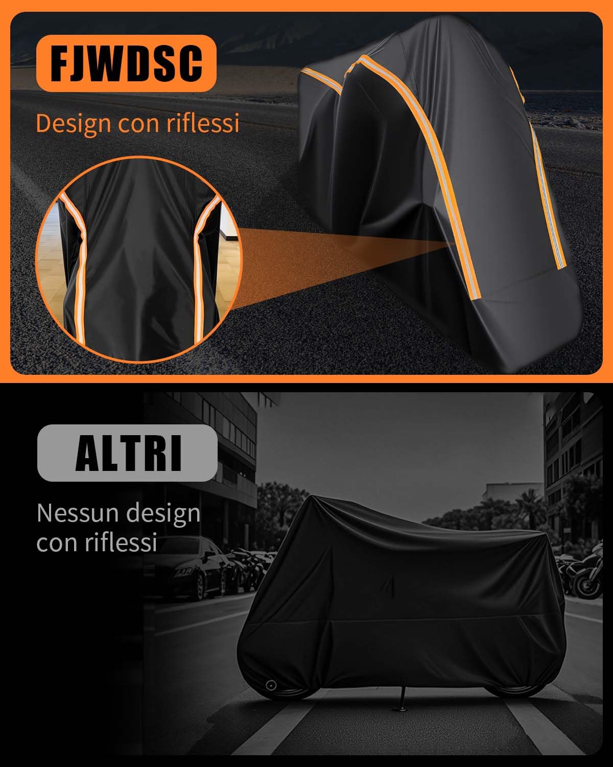 Telo Moto, Completamente Chiuso Telo Coprimoto da Esterno Resistente Telo Copri Moto Universale per Scooter Motorino Motocicletta Ciclomotori 275x115x150cm