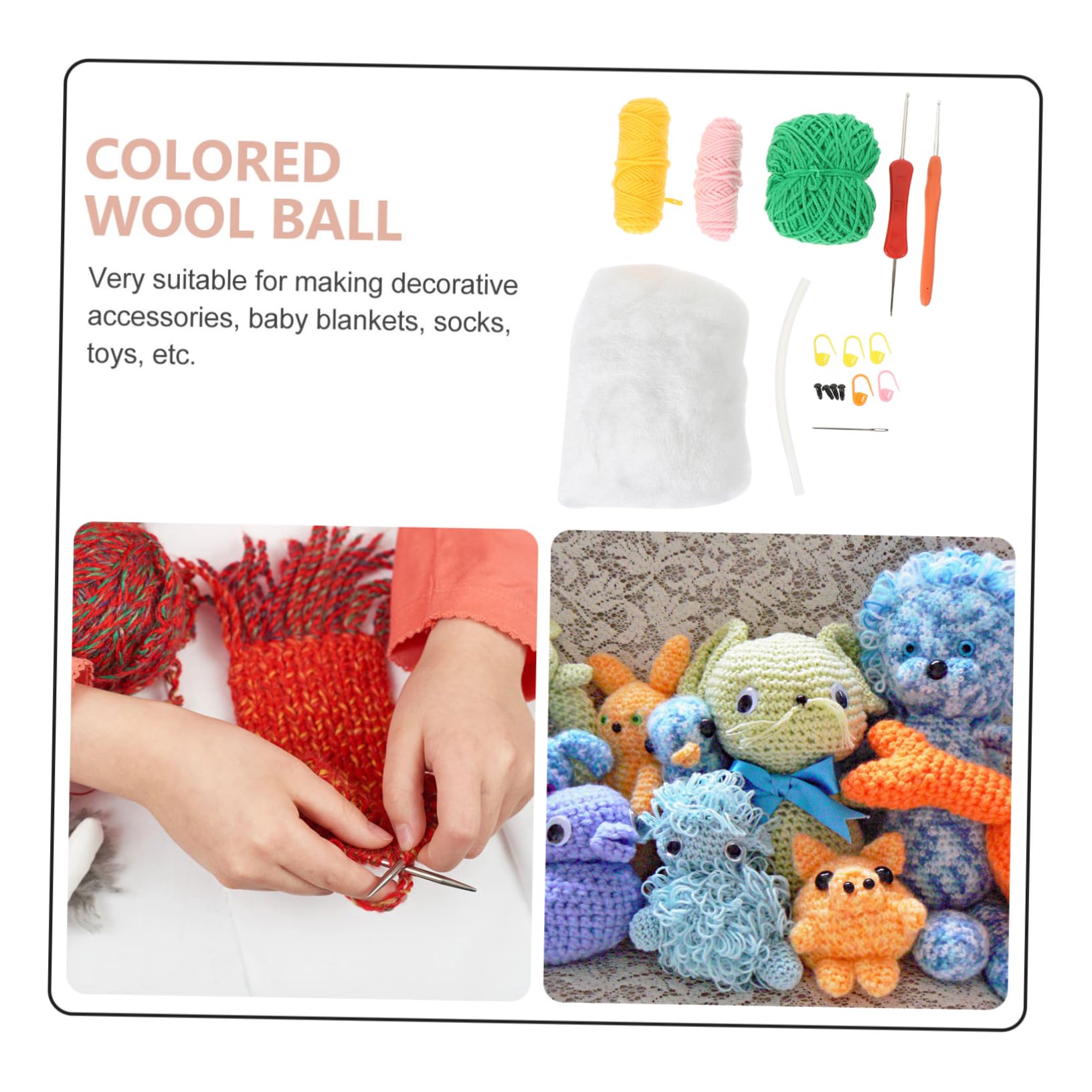 DIYEAH 3 Juegos Kit De Ganchillo Para Principiantes Kit De Crochet De Tulipán Agujas De Crochet Ergonómicas Kit De Arte Equipo Kits De Crochet Accesorios El Plastico