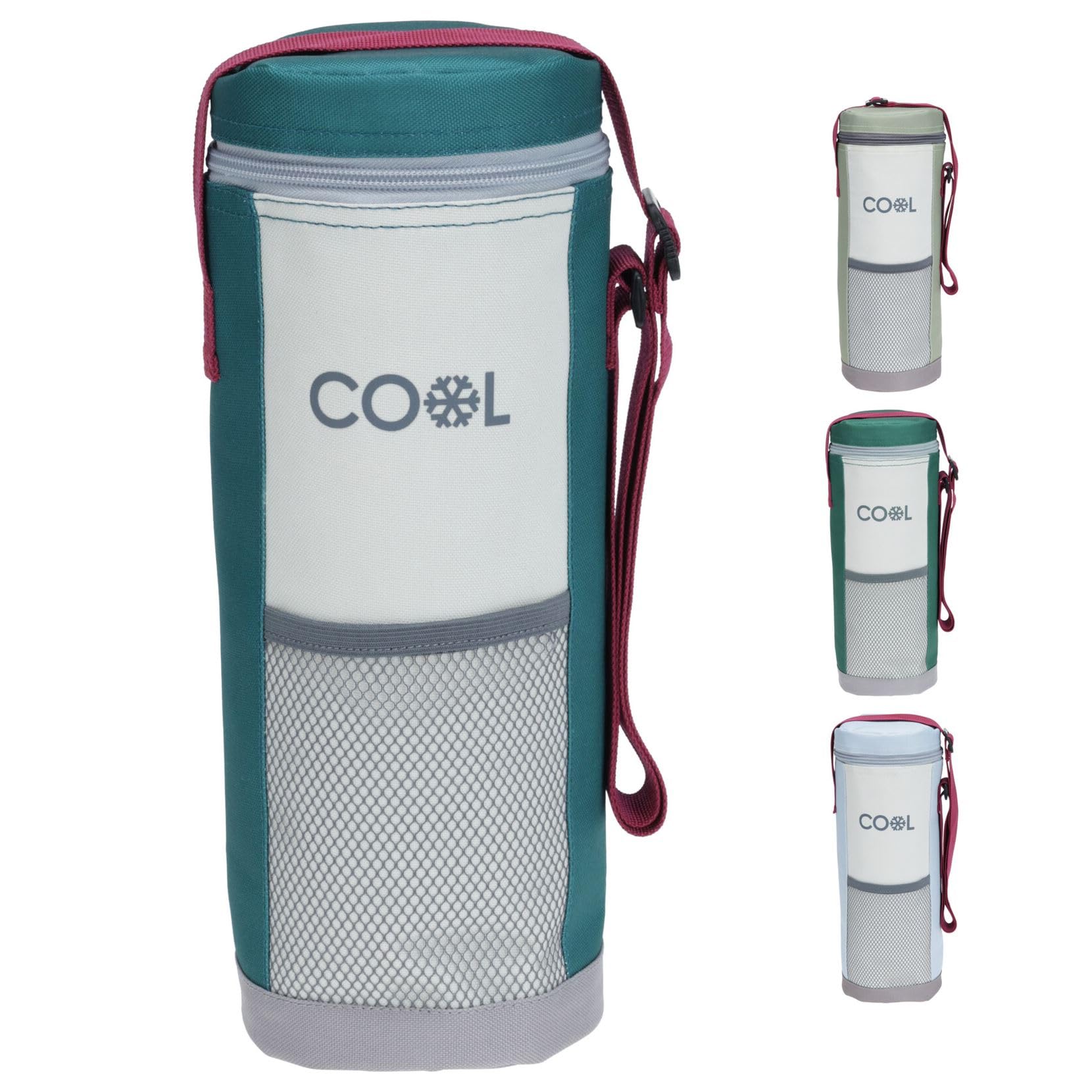 Insulated Bottle Cool Bag | Thermal Drinks Carrier for Water or Wine | Portable Shoulder Cool Bag for Picnics, Travel, Camping & Festivals 1.5L - Colour Varies