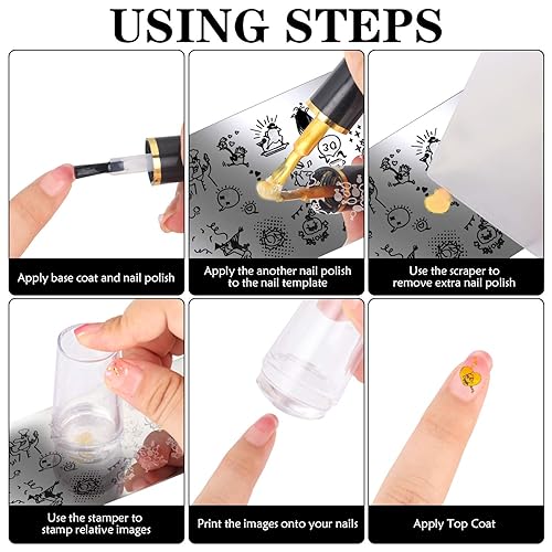 Miniatura 4 de 6 placas de estampado de Acción de Gracias, placas de estampado de uñas de otoño, plantillas de sellos de uñas, plantillas de diseño de uñas,