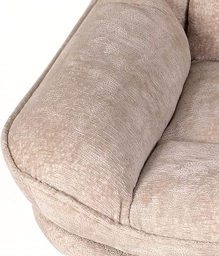 Miniatura 7 de 1 paquete de 1 silla giratoria libre de 360 para sala de estar, ligeramente mecedora de 20, respaldo tapizado de 24 pulgadas de alto, diseño