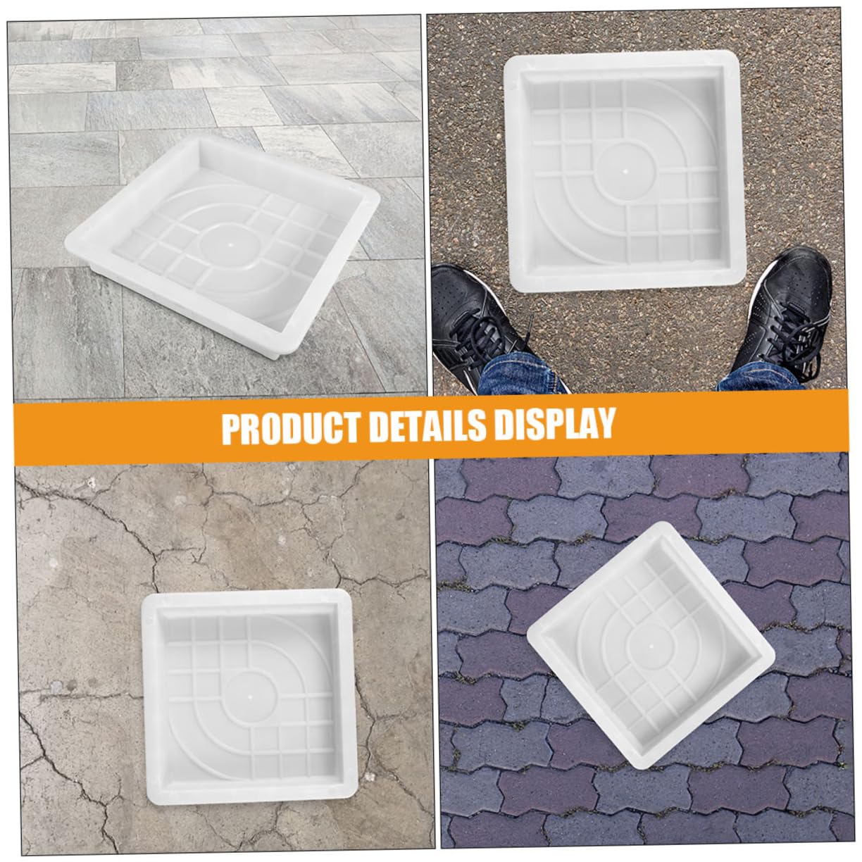 Mipcase 3Pcs Patio Concrete Molds for DIY Paving Stones Versatile Forms for Garden Pathways Enhance Aesthetic Appeal with Bricks Reusable and Easy to Handle