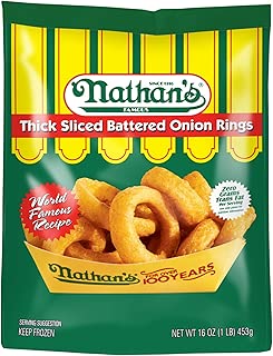 Nathan's Famous Thick Sliced Battered Onion Rings, 16 oz (Frozen) - coolthings.us