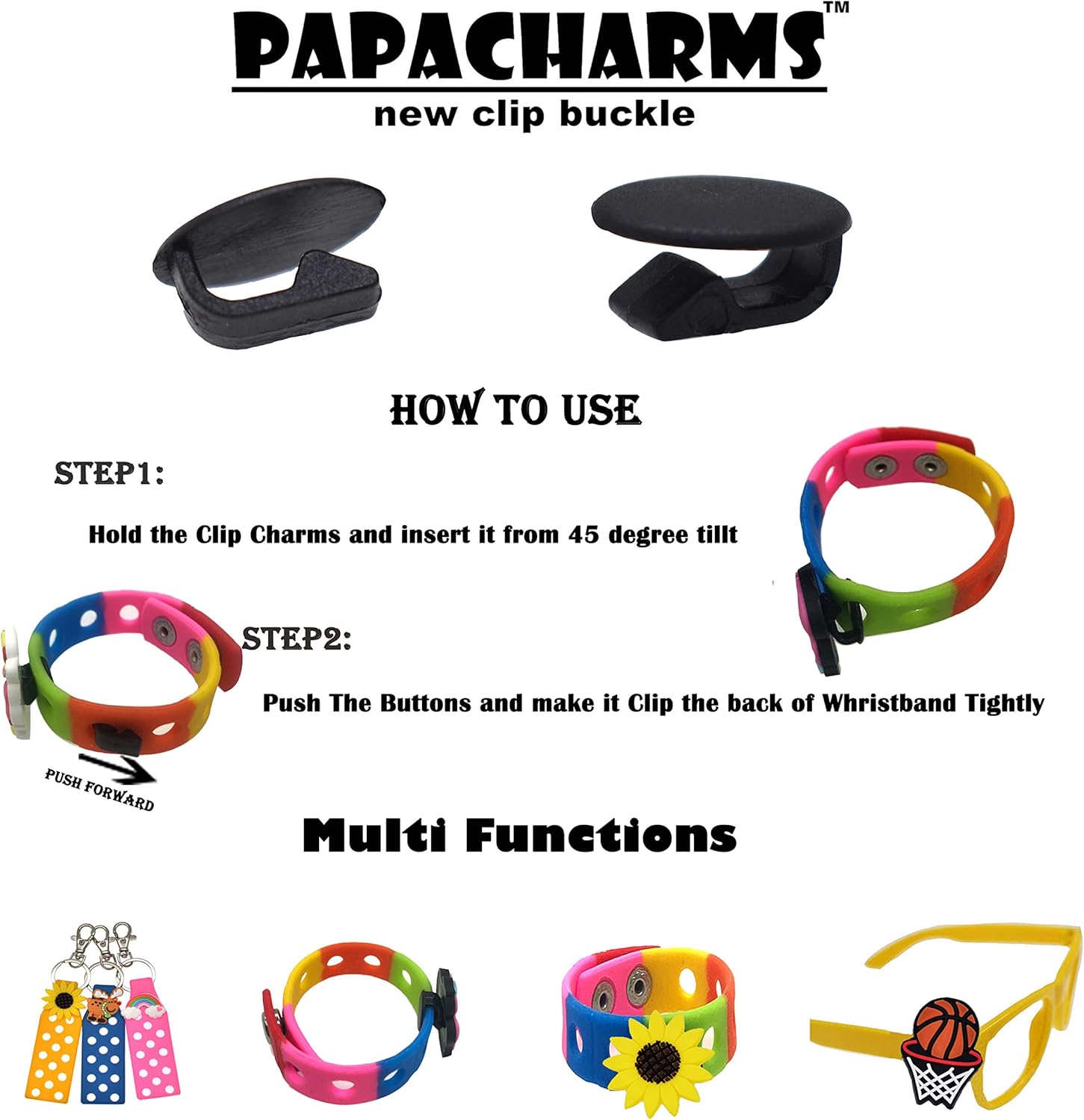 Miniatura 3 de Papacharms Lote de dijes para zapatos al azar diferentes 305070100150200 piezas de PVC mezclados vibrantes y lindas formas para decoración de