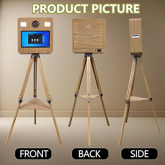 Portable Photo Booth with 15.6''Touch Screen Photo Booth Machine Ideal for Weddings,Parties,Celebrations,and Events Rental (Machine+Camera+Mini Printer)