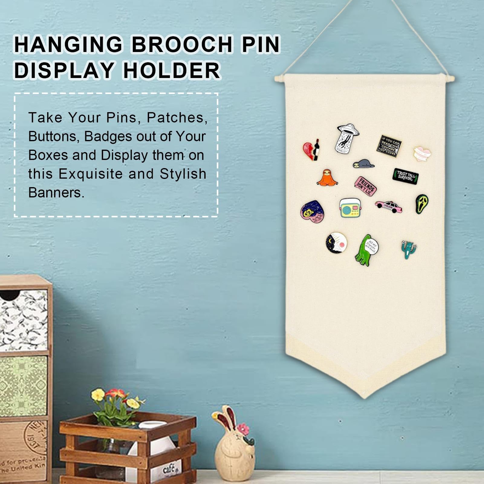 Pin Wall Display Banner | Emaille Revers Organizer Stoffen Badge