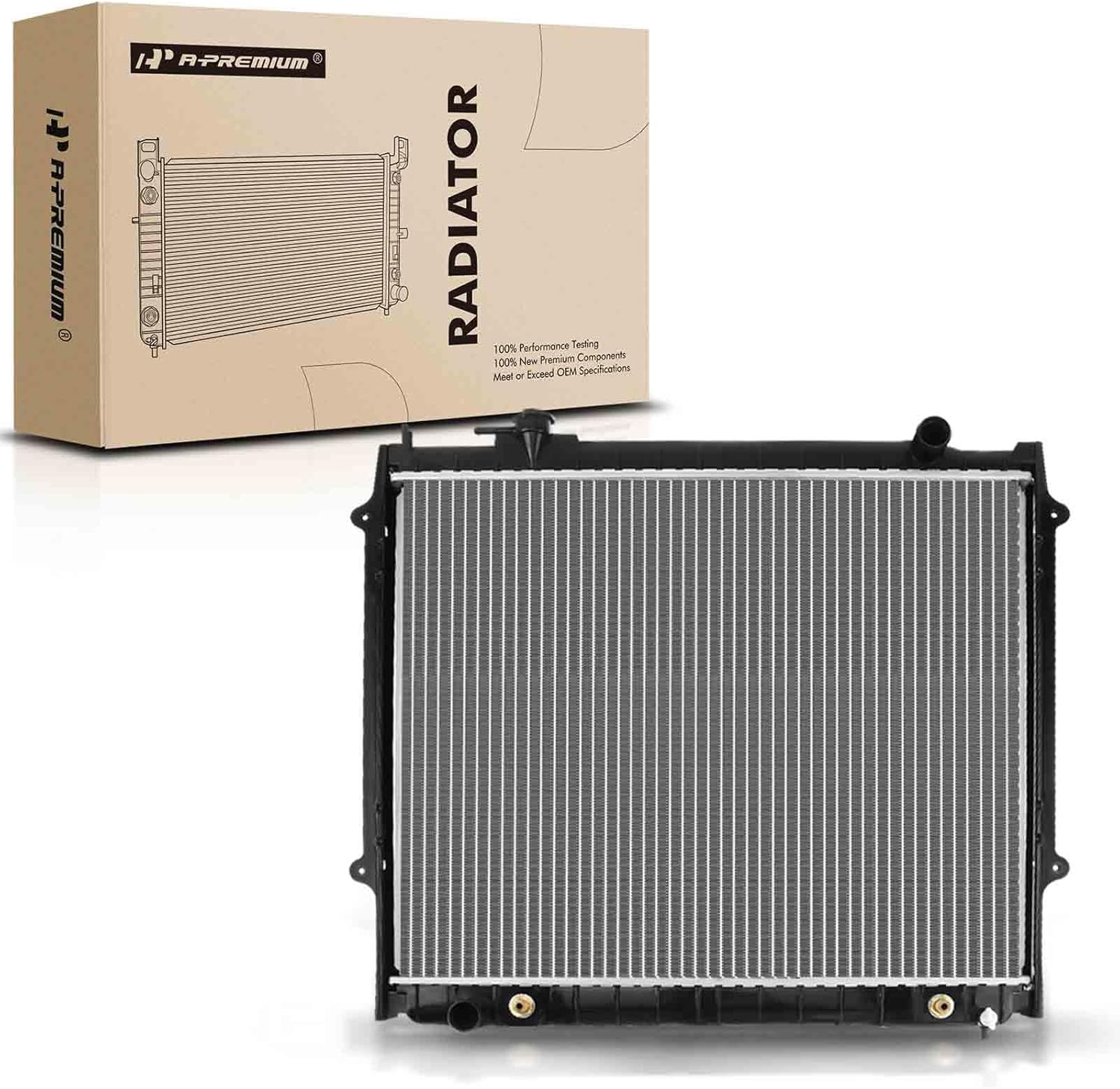 A-Premium Engine Coolant Radiator with Transmission Oil Cooler Compatible with Toyota Tacoma 1995-2004 - Automatic Transmission Only - Replace# 16400C040