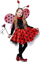 Vista 2 de IKALI Disfraz de mariquita, alas de escarabajo, bailarina, traje de mariquita