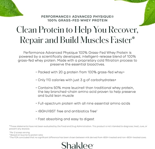 Miniatura 4 de Shaklee - Performance Advanced Physique 100% proteína de suero alimentada con pasto fórmula de absorción rápida - 0.71 oz de proteína 110 calorías -
