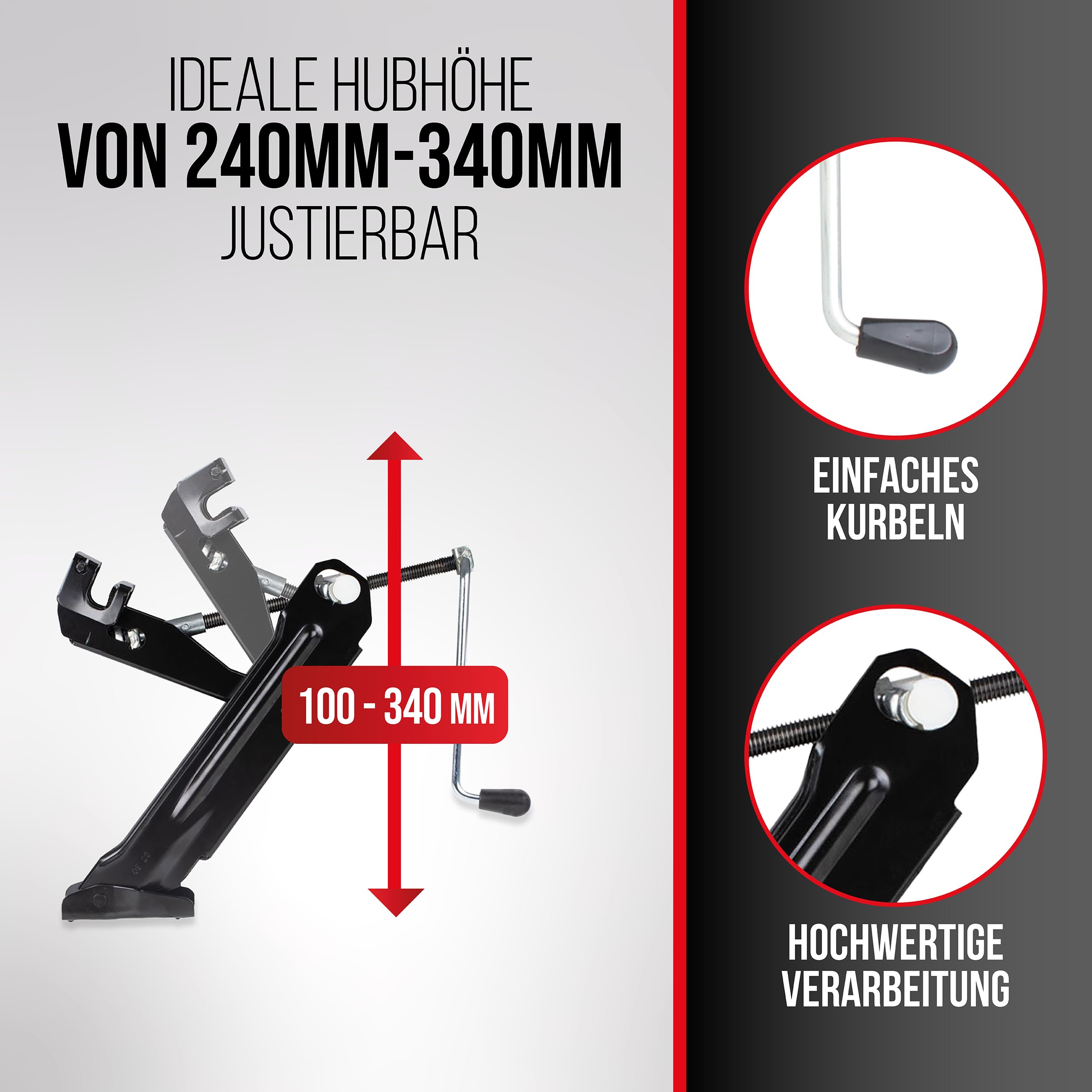 HEYNER® OEM Scherenwagenheber mit 1,1 t Tragkraft passend für VW Caddy | Geeignet ab Baujahr 2011, Nur für Frontantrieb Modelle, Erstausrüsterqualität, Top Qualität Made in EU, inklusive Tasche