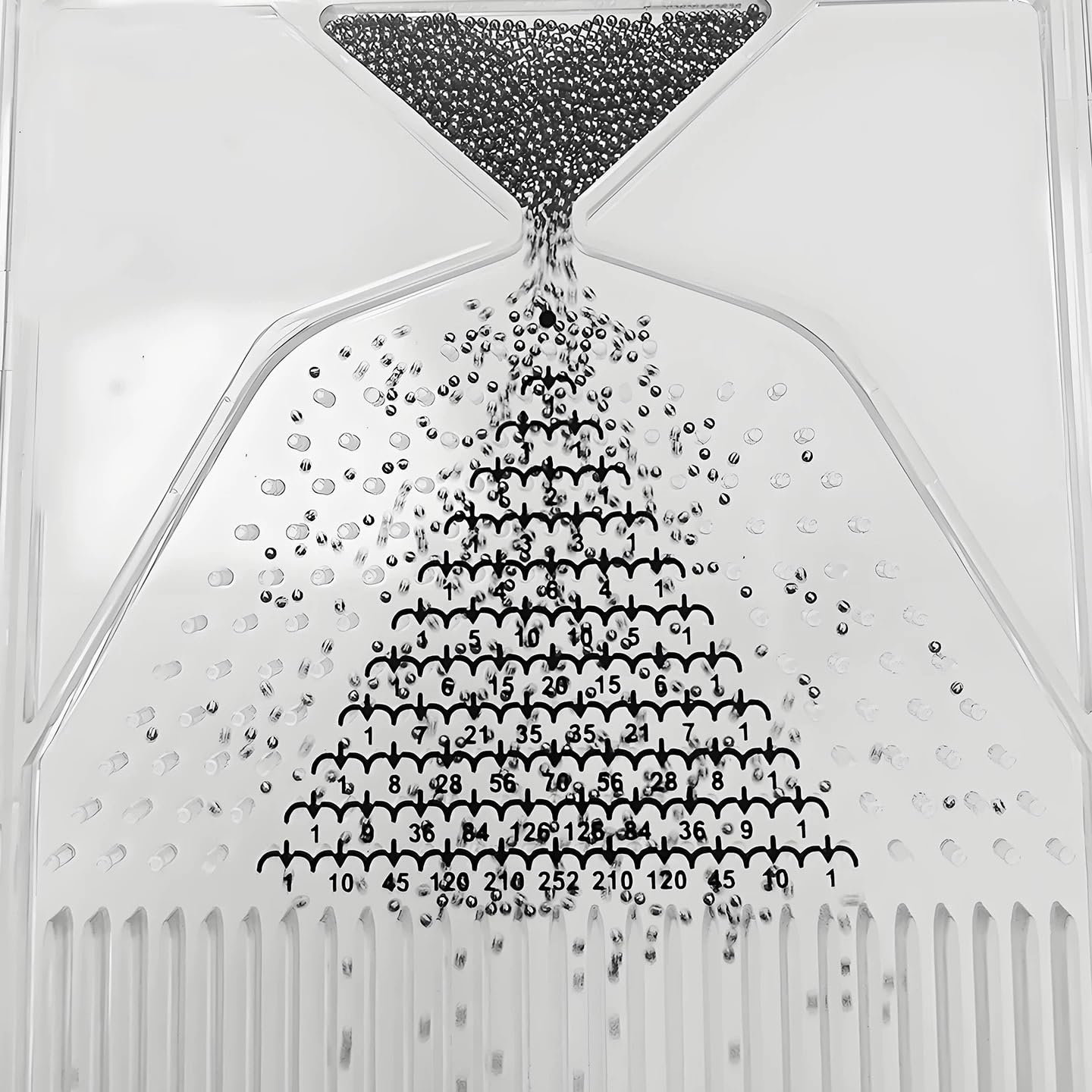 Galton-Brett for den Schreibtisch, Galton-Brett for Experimentiermodelle, Normalverteilung, Wahrscheinlichkeitsdemonstrationsmodell mit Glockenkurve, Stimulieren Sie die Neugier(Small)