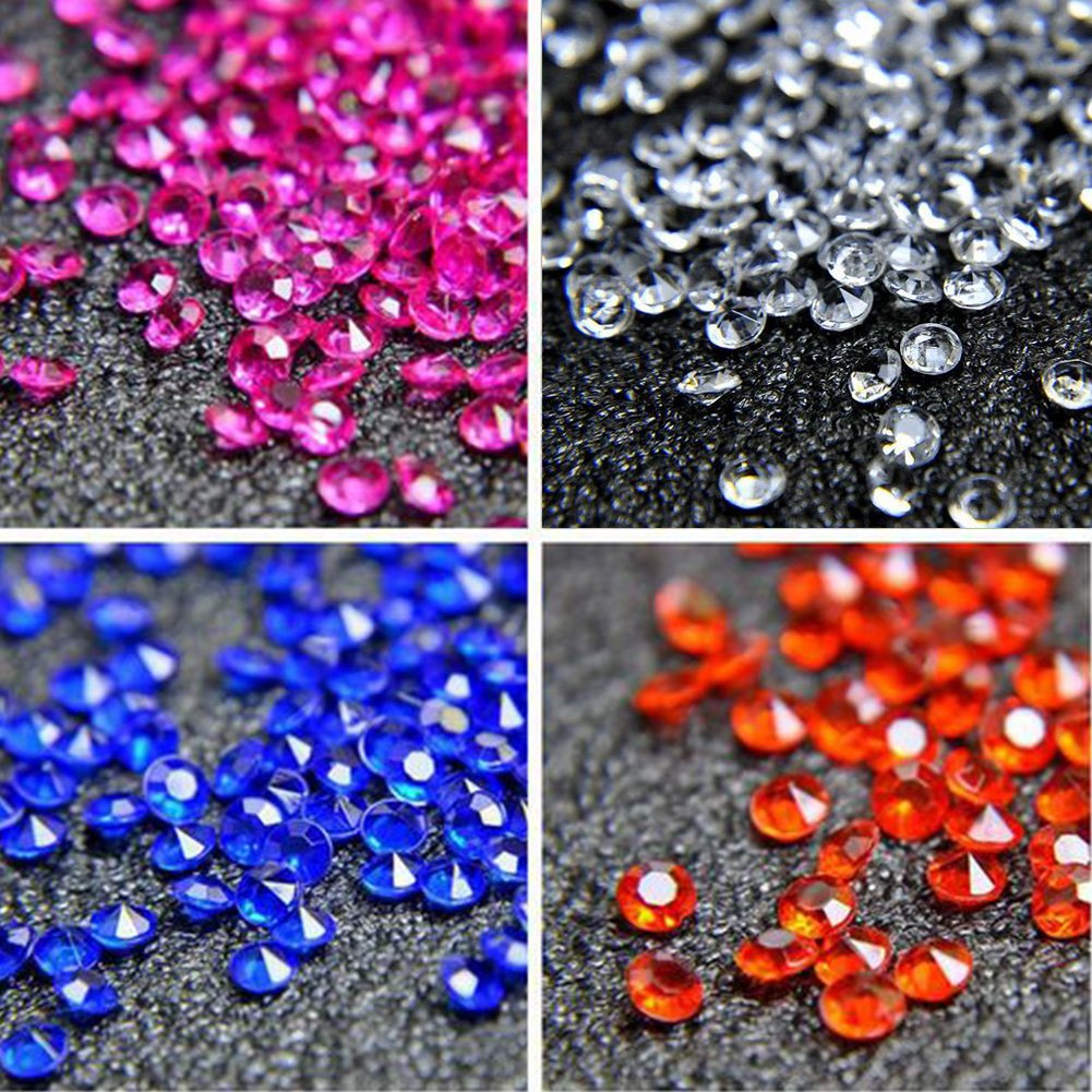 Lot de 10 000 cristaux transparents noirs et dorés pour table de mariage - En acrylique - Décoration de table de mariage - Cristaux pour remplissage de vase, fête (3 mm, 4