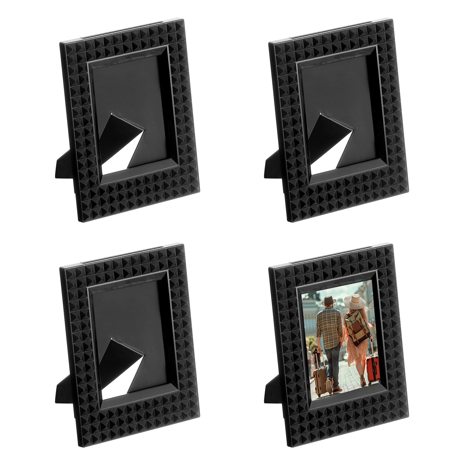 Cadre photo rétro pour affichage de bureau uxcell noir style rustique