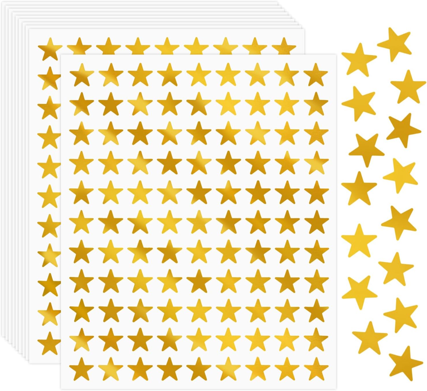 5040 PCS 0.6" Foil Star Metallic Stickers - Kids Reward & Behavior Chart Stickers, School & Classroom Supplies, DIY