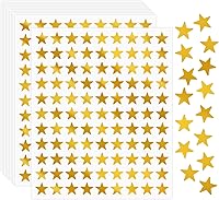 Vista 10 de Calcomanías metálicas de estrellas, 2520 piezas, estrellas de papel metálico de 0.6 pulgadas para recompensas de niños y tabla de comportamiento