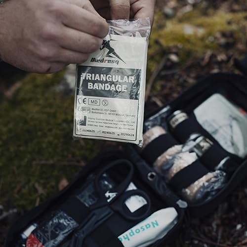 Miniatura 7 de IFAK Kit de primeros auxilios  Control de sangrado de emergencia y equipo de supervivencia para automóvil, viajes familiares, aventuras al aire