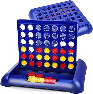 4 in a Row, 2 Pack Board Games, Four in a Row Game, Travel Size Line Up 4, Classic Family Toy for Kids and Family for Fun (2 Pcs)