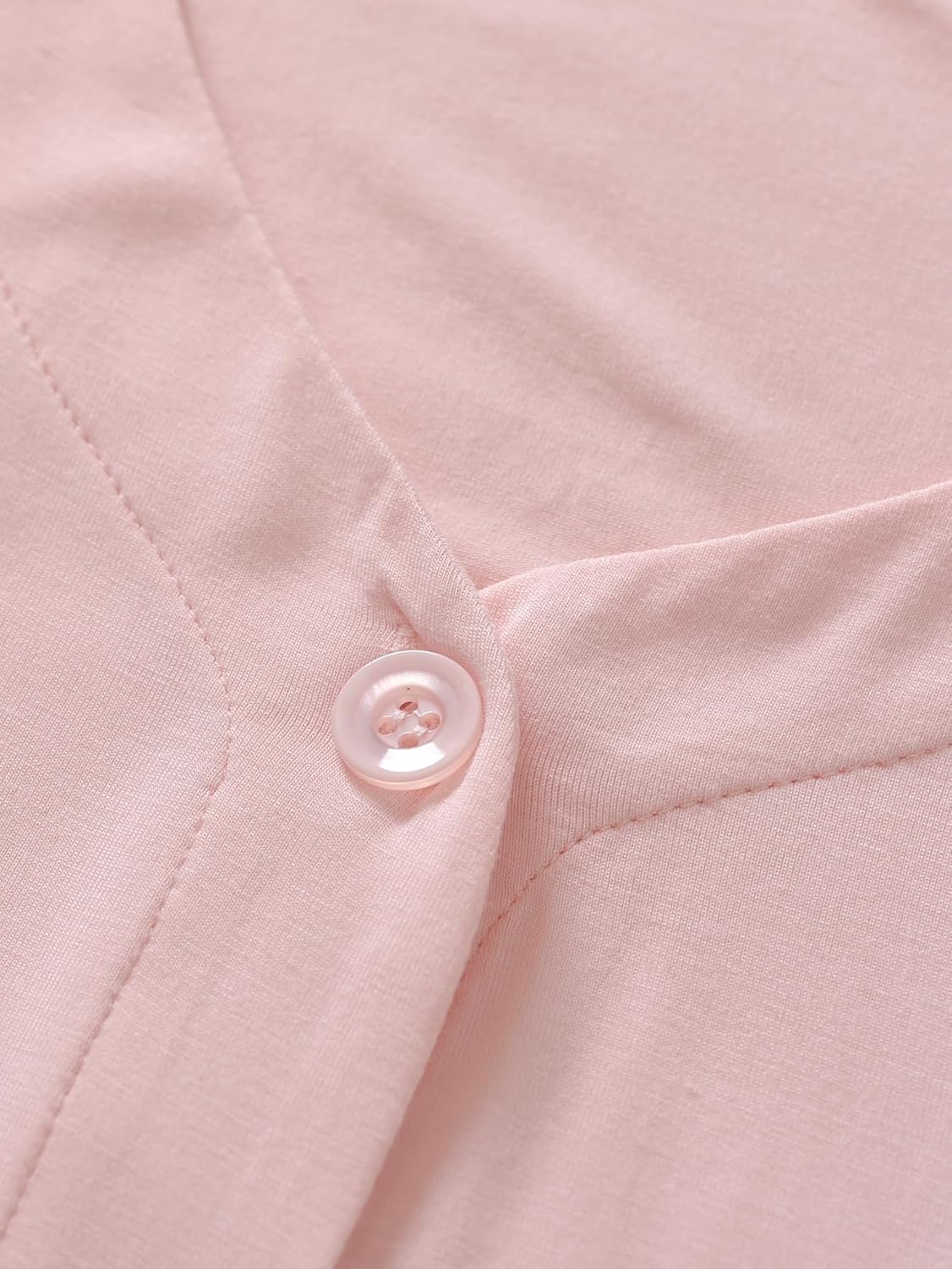 Latuza Women's Bamboo Viscose Bermuda Pajama Shorts Set Button Down Pj Set - Image 4