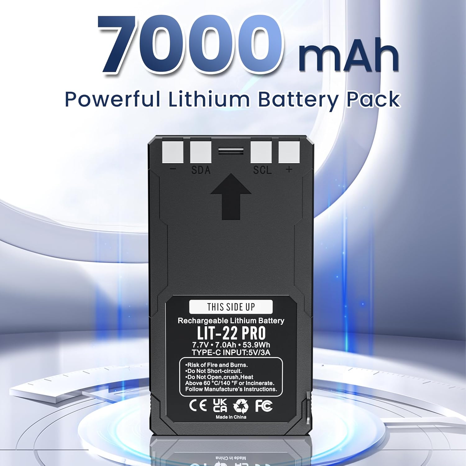 4 Pack LIT-22 7000mAh Rechargeable Battery for SPYPOINT Flex-M, Flex G36,Plus&S Trail Cameras, Includes Type-C Cable