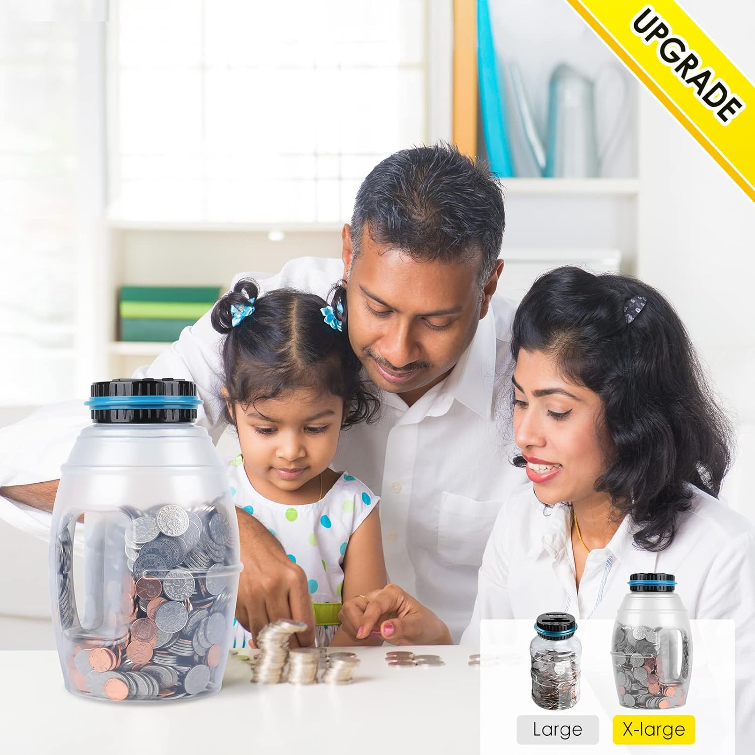 Vcertcpl XL 貯金箱 男の子用 大人用 デジタルコインカウンティングバンク LCDカウンター付き 容量2.8L コインバン -  WWW.OWR.COM.PY