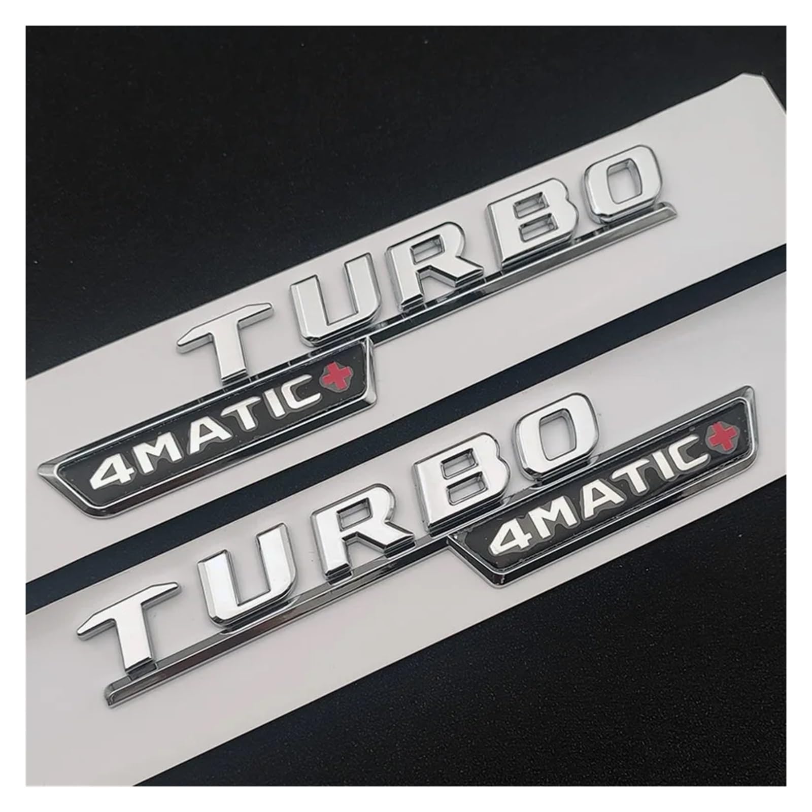 yzw6688 3D ABS Nero Logo Turbo 4MATIC Emblema Parafango Auto Distintivo Turbo 4matic Adesivo Compatibile con C117 W205 W204 W213 W212 Accessori (Color : Glossy Black 2pcs)