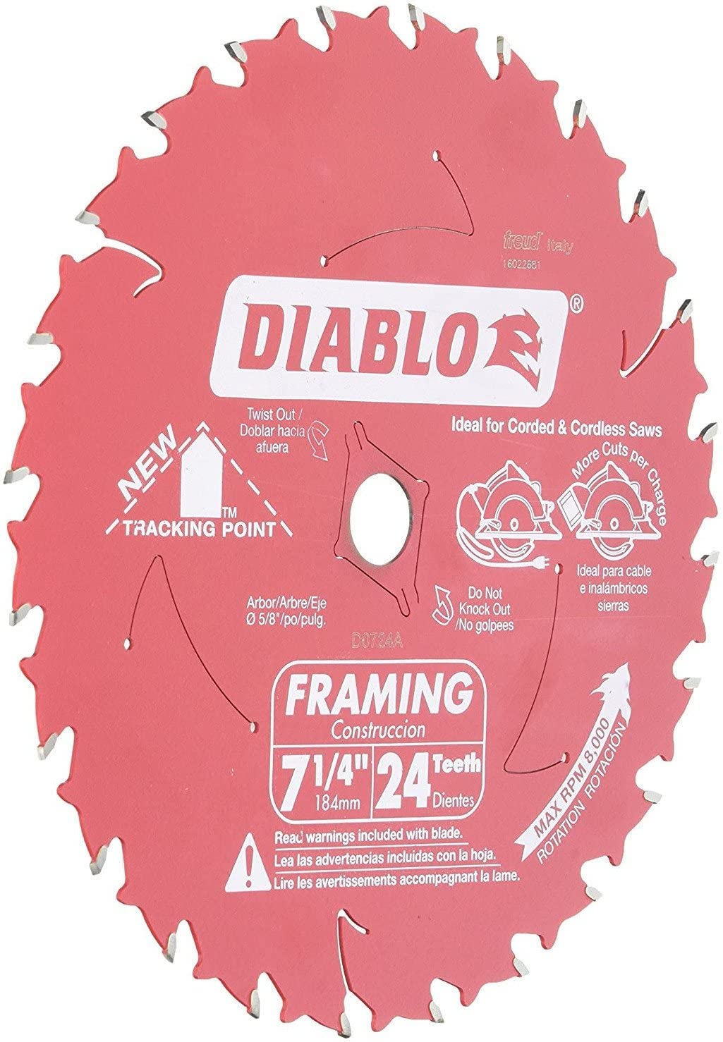 24 Tooth ATB Framing Saw Blade 