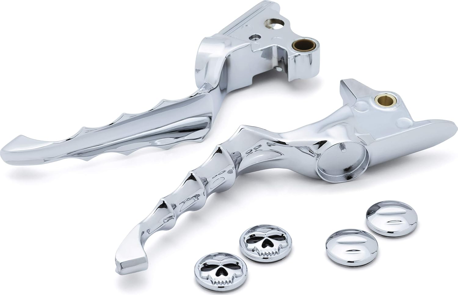 Kuryakyn 6744 Motorcycle Handlebar Accessory: Zombie Clutch and Brake Trigger Levers for 2018-19 Harley-Davidson Softail Motorcycles, Chrome, 1 Pair