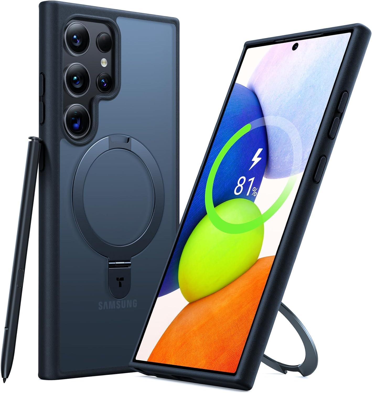 TORRAS Magnetic Ostand Ring Holder Case with Kickstand Fit for