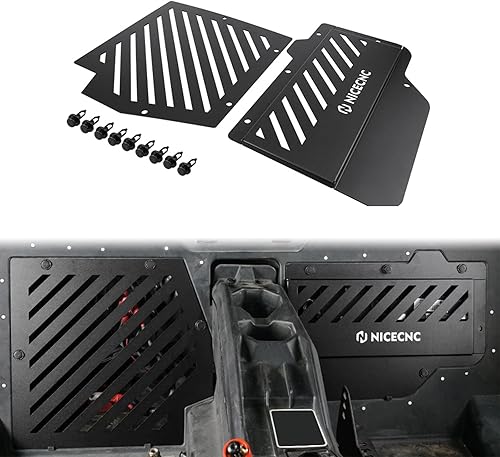 NICECNC 2 placas de aluminio para batería izquierda y derecha compatible con Can Am Maverick X3 2017 2018 2019 2020, Maverick X3 Turbo RRR XDS XMR