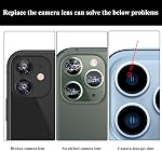 2 Sets Rear Camera Lens Glass Replacement with Adhesive Compatible for iPhone 14 Pro / 14 Pro Max (3 Pieces/Set) with Repair Tools and User Manual