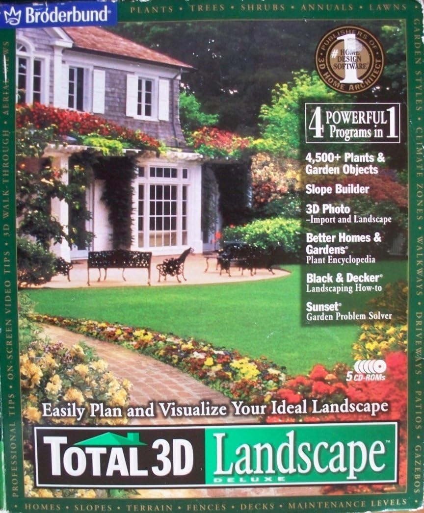 TOTAL 3D Landscape DELUXE (Landscaping & Gardening Software, Easily Plan and Visualize Your Ideal Landscape)