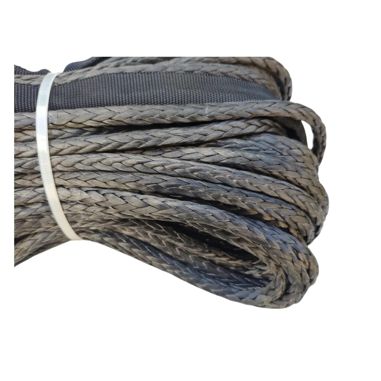 6 mm x 30 m syntetyczna lina do wyciągarek samochodowych, wytrzymała elektrycznych pojazdów terenowych ATV UTV Duża nośność(Gray)