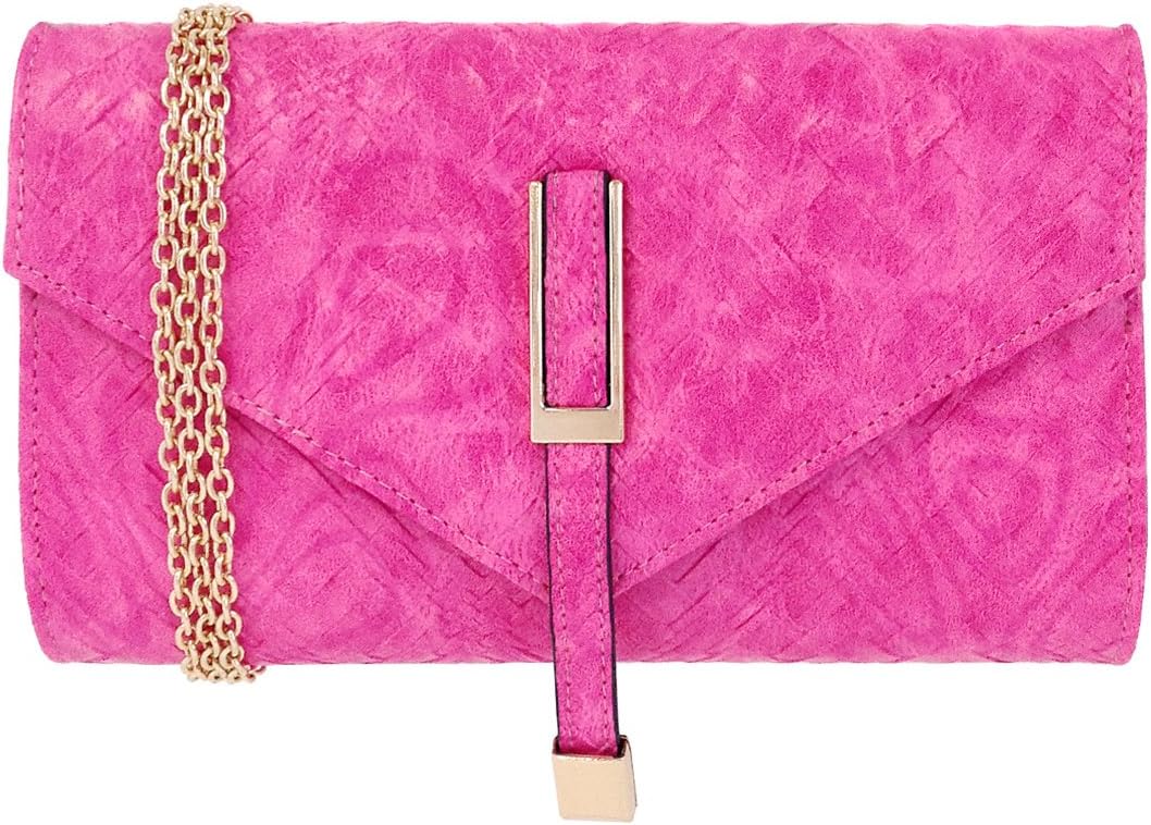JNB Weaved Pattern Faux Leather Clutch