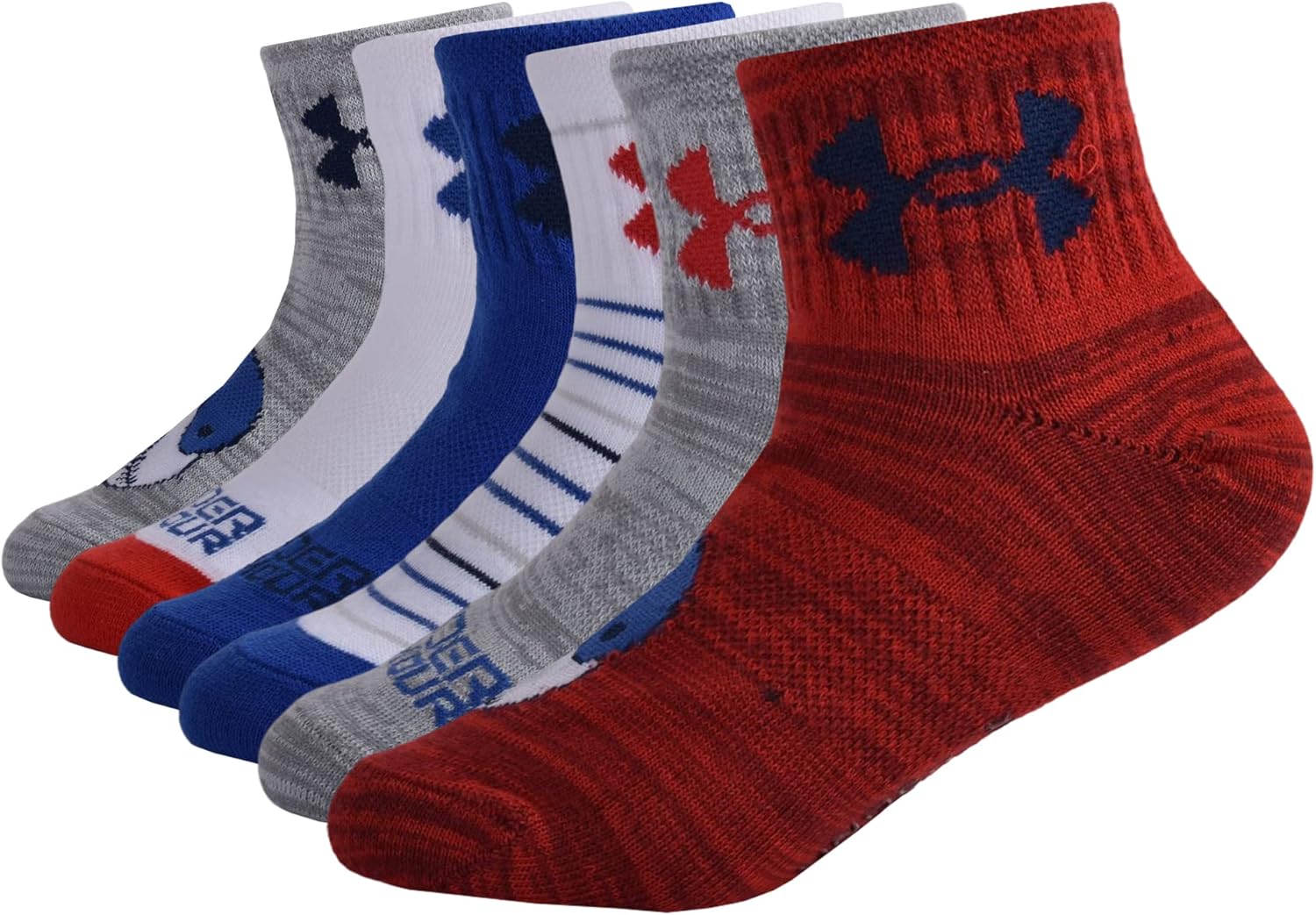 Under Armour boys Multi Pack Quarter Sock