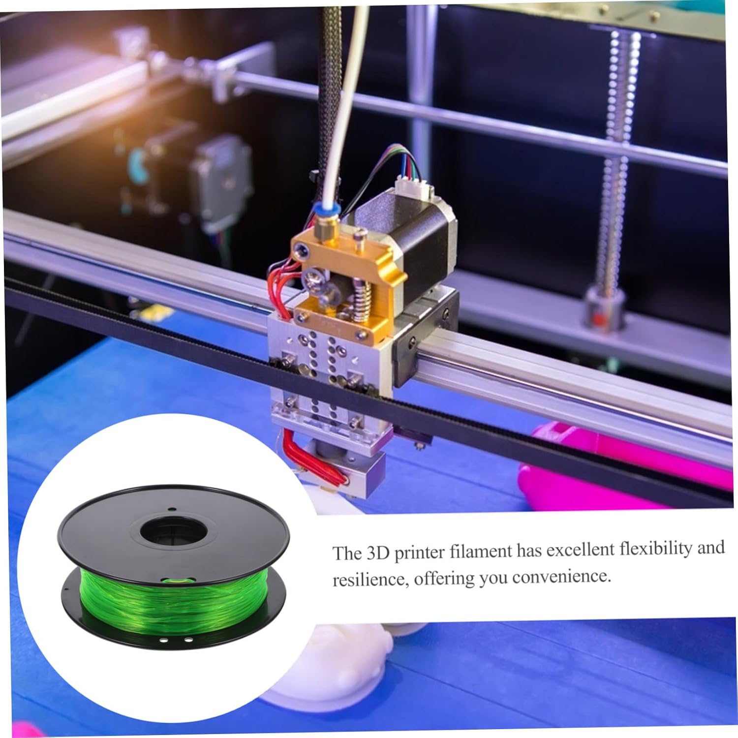 Transparent TPU Printer Filament Flexible Non-Clogging Printing Material with Stable Melting Point for Professional Printing Use Random Color