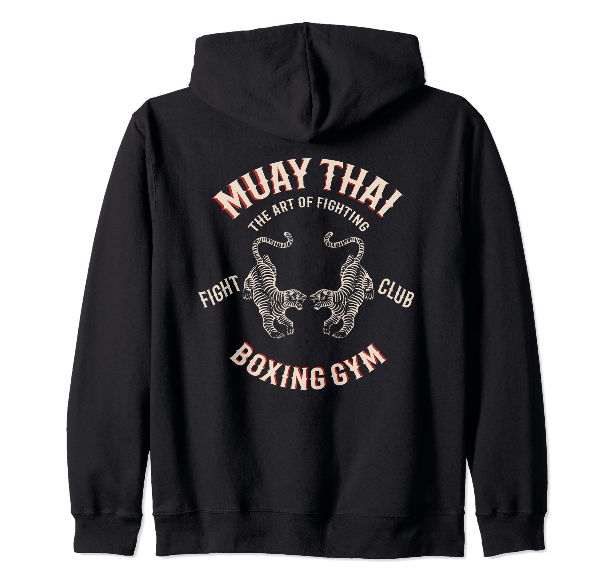Muay Thai Sak Yant Tigers - MMA Fighting Thai Boxing Zip Hoodie