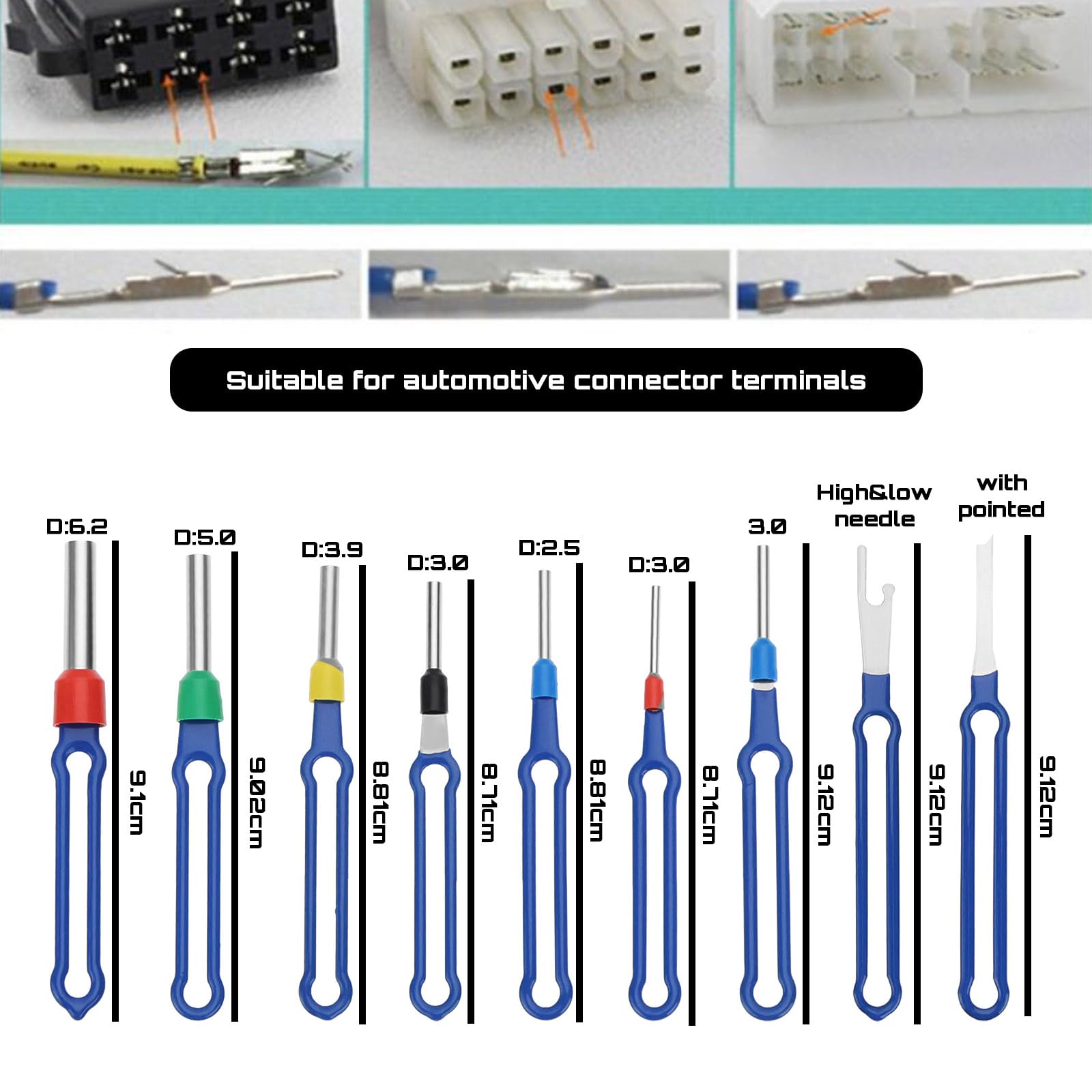 SG Store 36PCS Terminal Removal Tool Kit,Pin Extractor Tool Wire Connector,Terminal Ejector Kit with a Protective Bag for Car Automotive Most Connector Terminal - Image 3