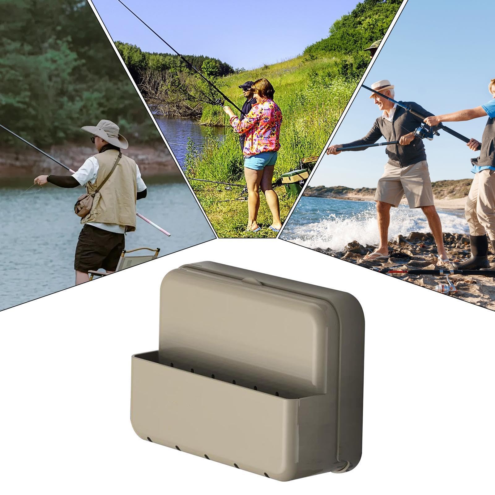 Caja de aparejos de pesca, organizador de ganchos, estuche de almacenamiento lateral para pesca en agua salada, organización de equipo de pesca para viajes al aire libre, barco y camping