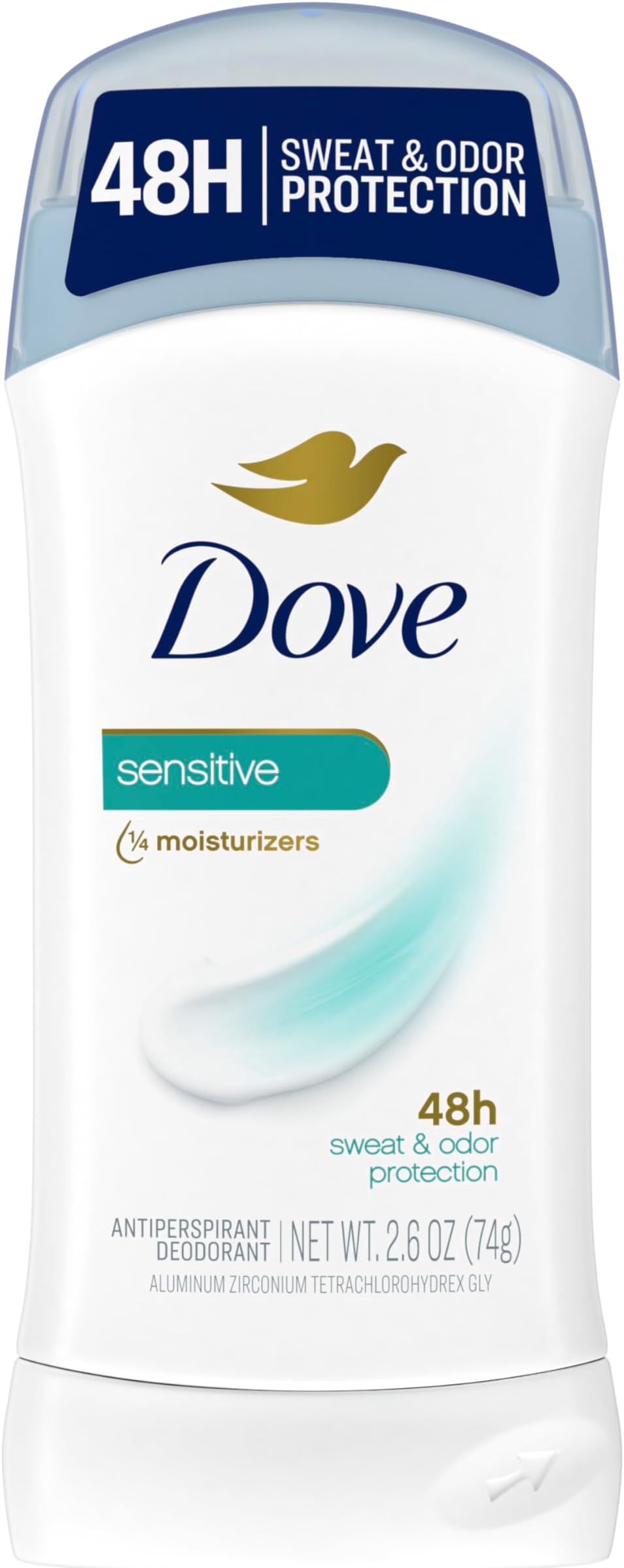 Invisible Solid Antiperspirant Deodorant Stick for Women, Sensitive, For All Day Underarm Sweat & Odor Protection 2.6 oz
